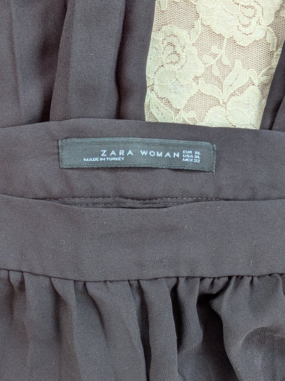 Zara Woman black pleated palazzo pants size XL VGUC - Picture 4 of 9